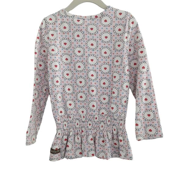 Matilda Jane Heartfelt Tunic Strawberry Smocked Peplum Long Sleeve Top Girls 4 - Picture 3 of 11